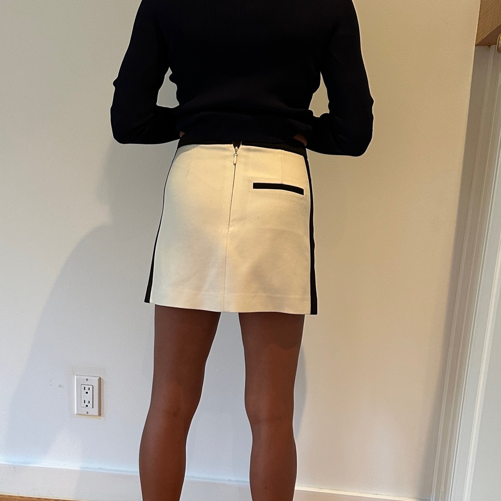 BCBG Black and White Colorblock Mini Skirt - Picture 2 of 2
